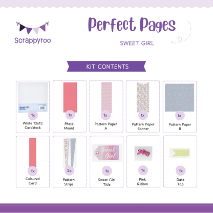Scrappyroo Perfect Page Kit -  Sweet Girl