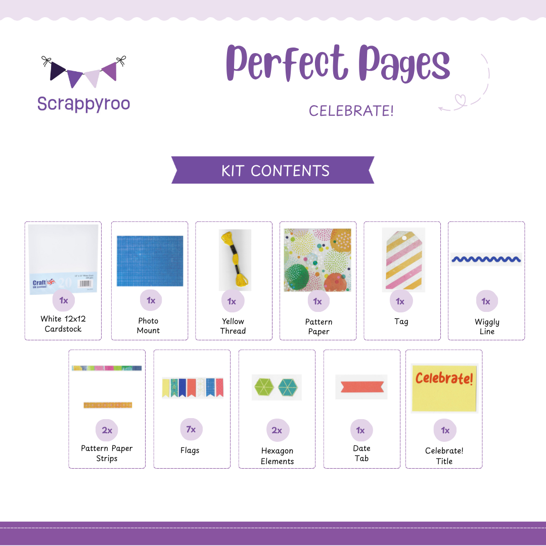 Scrappyroo Perfect Page Kit - Celebrate!
