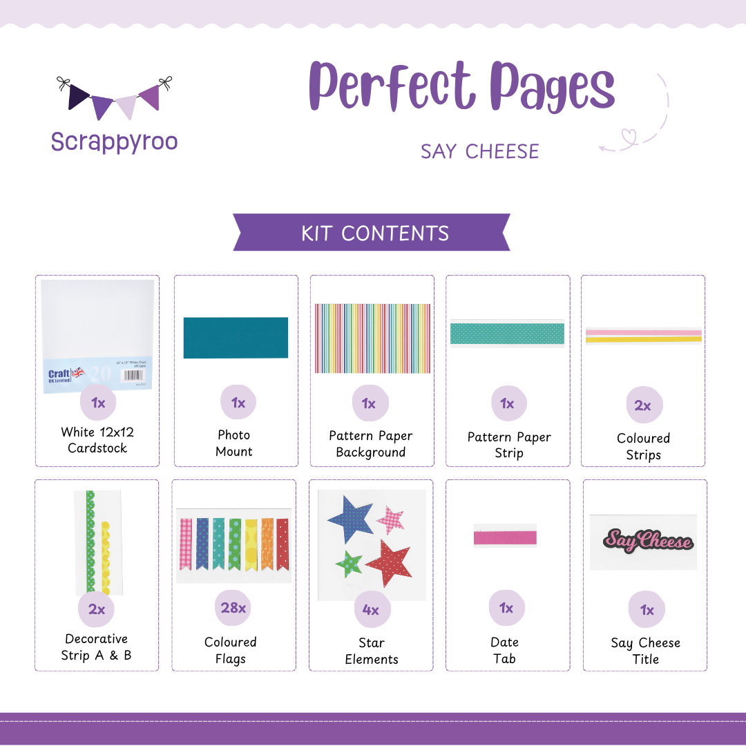 Scrappyroo Perfect Page Kit -  Say Cheese