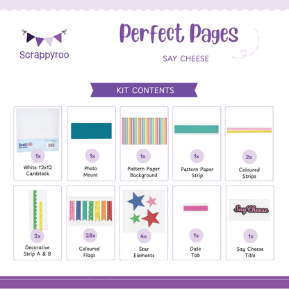 Scrappyroo Perfect Page Kit -  Say Cheese