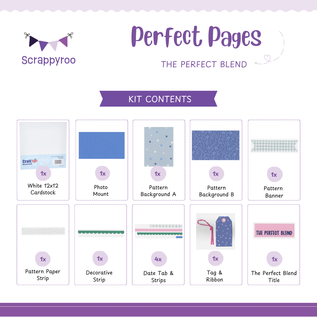 Scrappyroo Perfect Page Kit -  The Perfect Blend