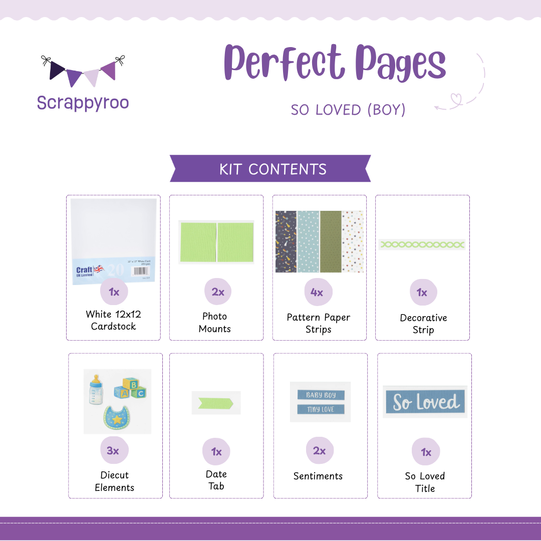 Scrappyroo Perfect Page Kit -  So Loved (Boy)