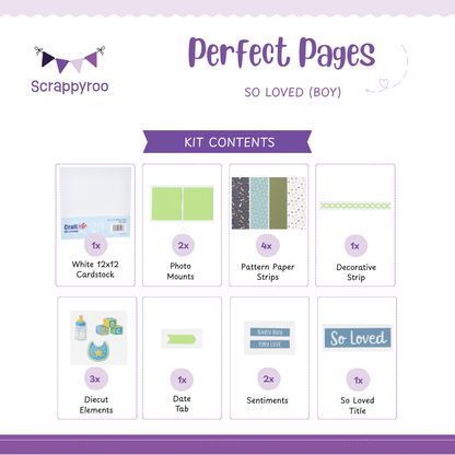 Scrappyroo Perfect Page Kit -  So Loved (Boy)
