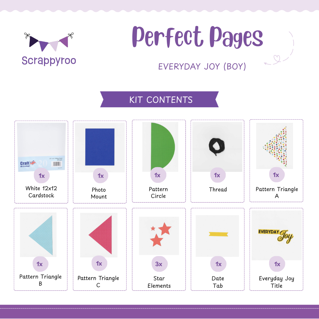 Scrappyroo Perfect Pages Kit -  Everyday Joy (Boy)