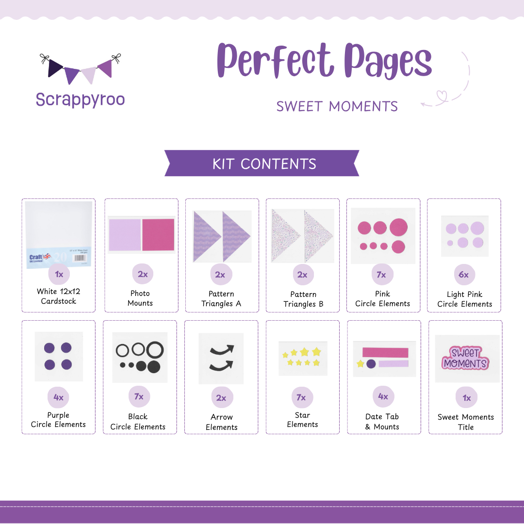 Scrappyroo Perfect Page Kit -  Sweet Moments
