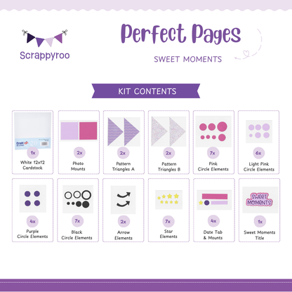 Scrappyroo Perfect Page Kit -  Sweet Moments