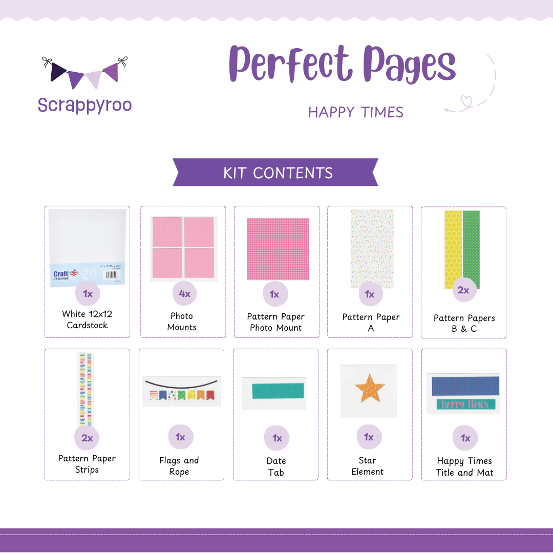 Scrappyroo Perfect Page Kit -  Happy Times