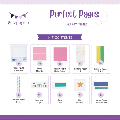 Scrappyroo Perfect Page Kit -  Happy Times