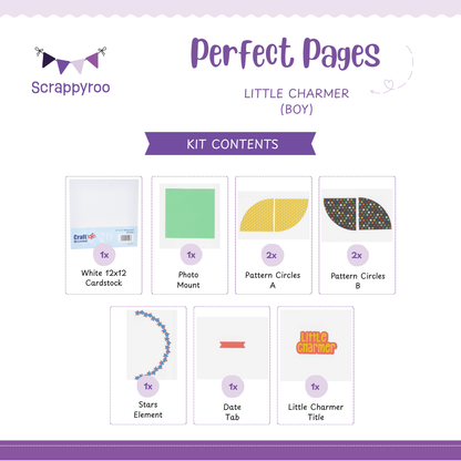 Scrappyroo Perfect Pages Kit -  Little Charmer (Boy)