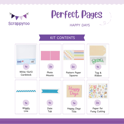 Scrappyroo Perfect Page Kit - Happy Days