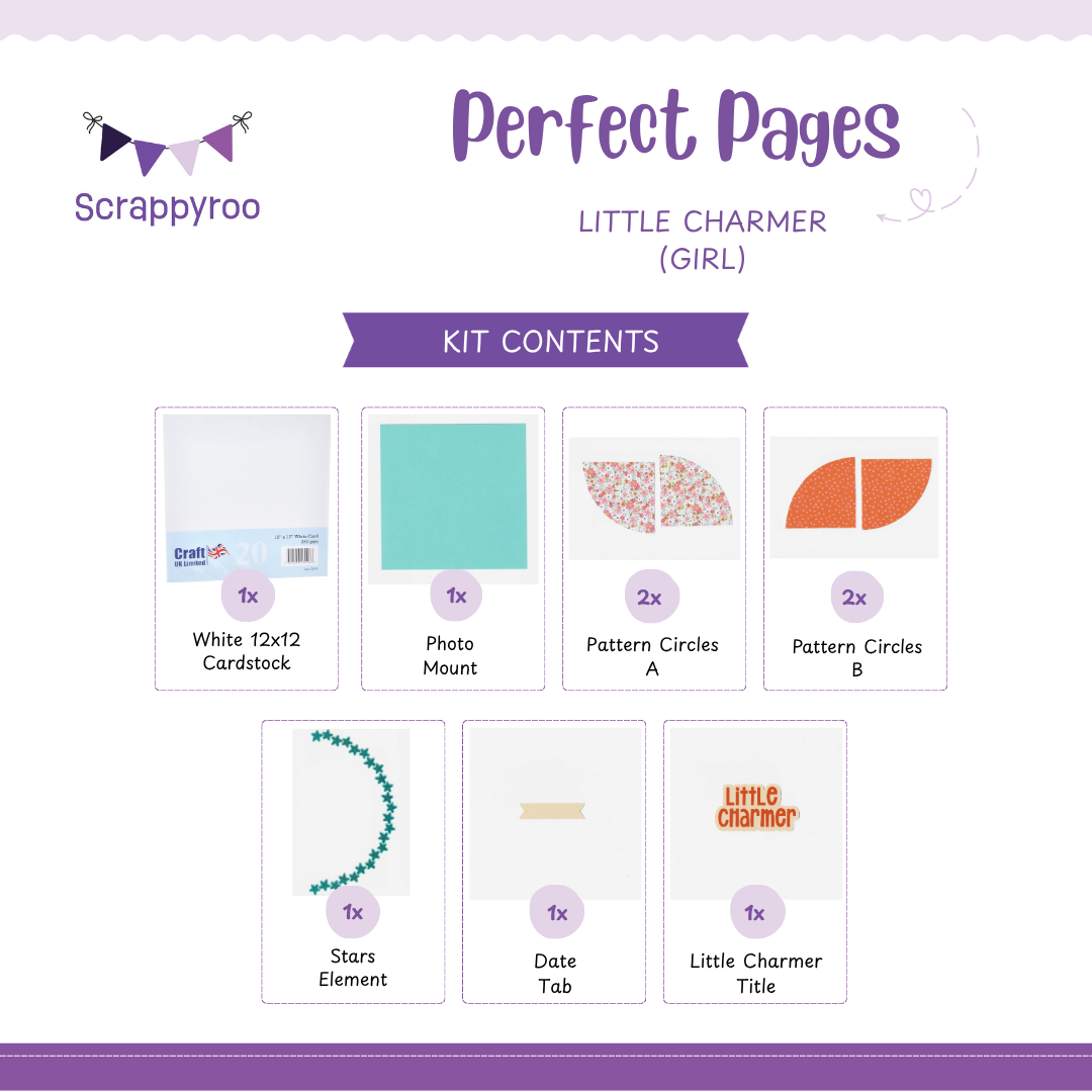 Scrappyroo Perfect Pages Kit -  Little Charmer (Girl)