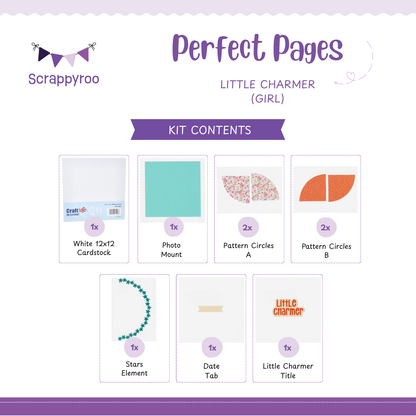 Scrappyroo Perfect Pages Kit -  Little Charmer (Girl)