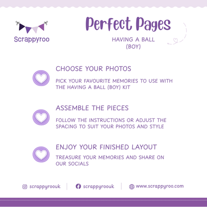 Scrappyroo Perfect Pages Kit - Having A Ball (Boy)