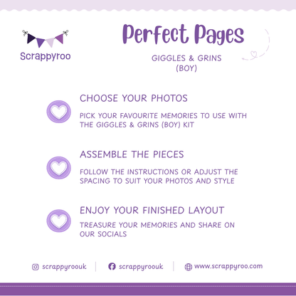 Scrappyroo Perfect Pages Kit - Giggles & Grins (Boy)