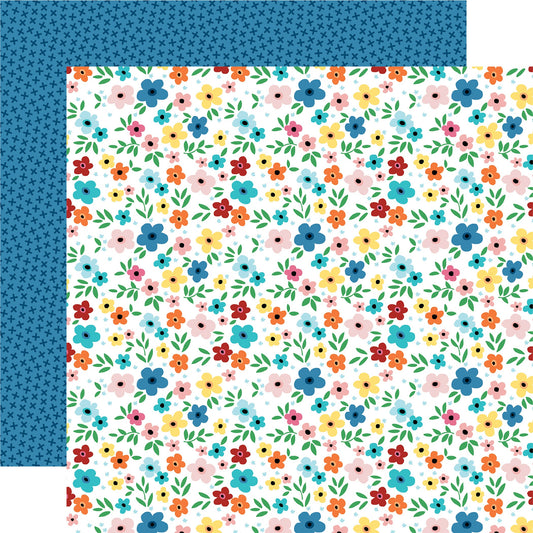 Carta Bella - Happy Crafting - Happy Floral - 12" x 12" Scrapbook Paper