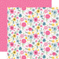 Echo Park - Fairy Garden - Enchanted Florals - 12" x 12" Scrapbook Paper