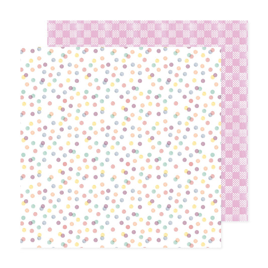 Celes Gonzalo - Rainbow Avenue - Confetti Lover - 12" x 12" Scrapbook Paper