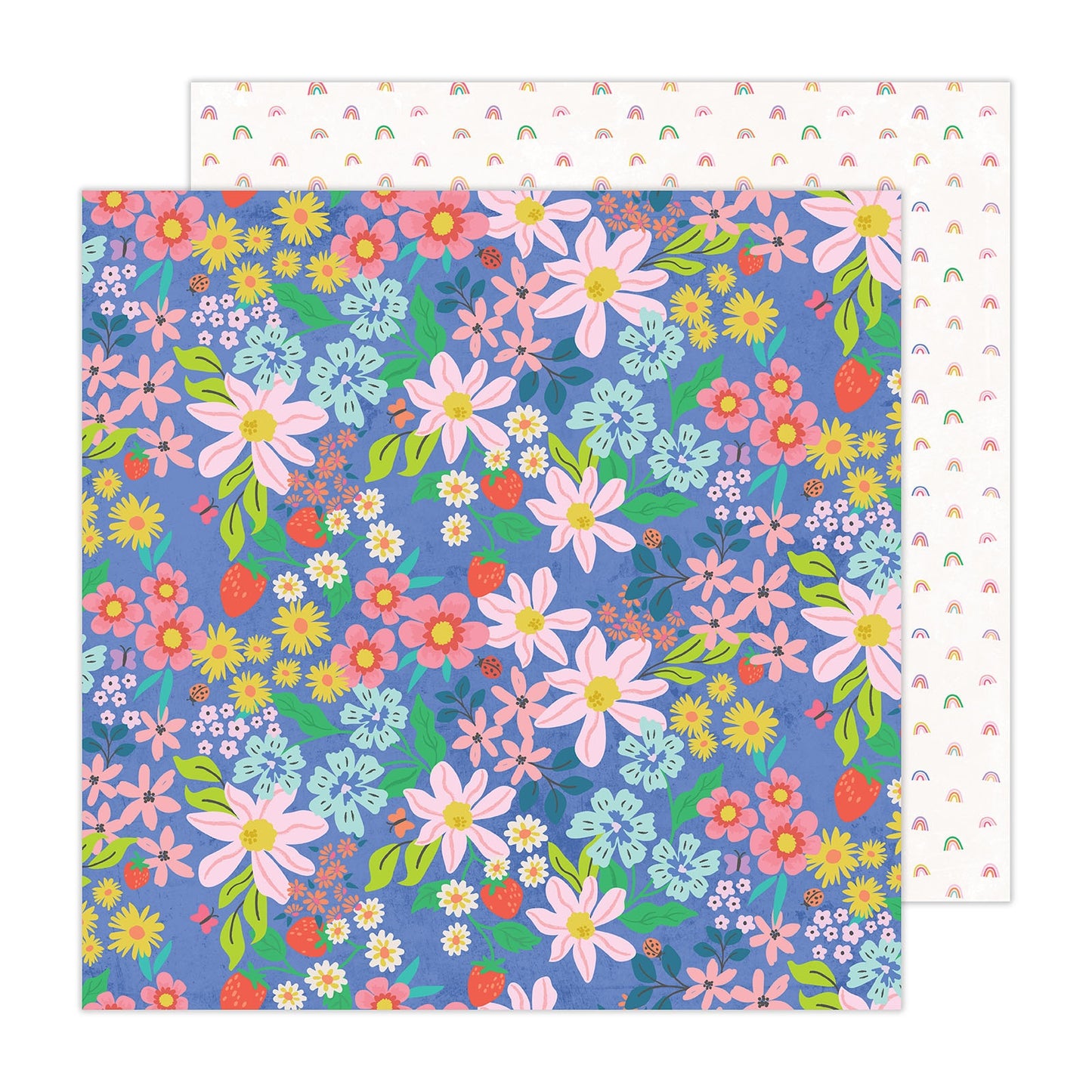 Pebbles - Cool Girl - Garden - 12" x 12" Scrapbook Paper