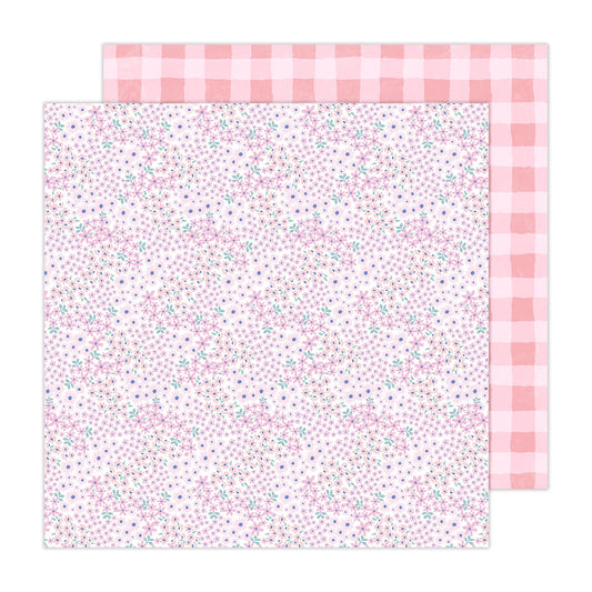 Pebbles - Cool Girl - Petals - 12" x 12" Scrapbook Paper