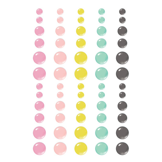 Simple Stories Embellishments - True Colors - Enamel Dots