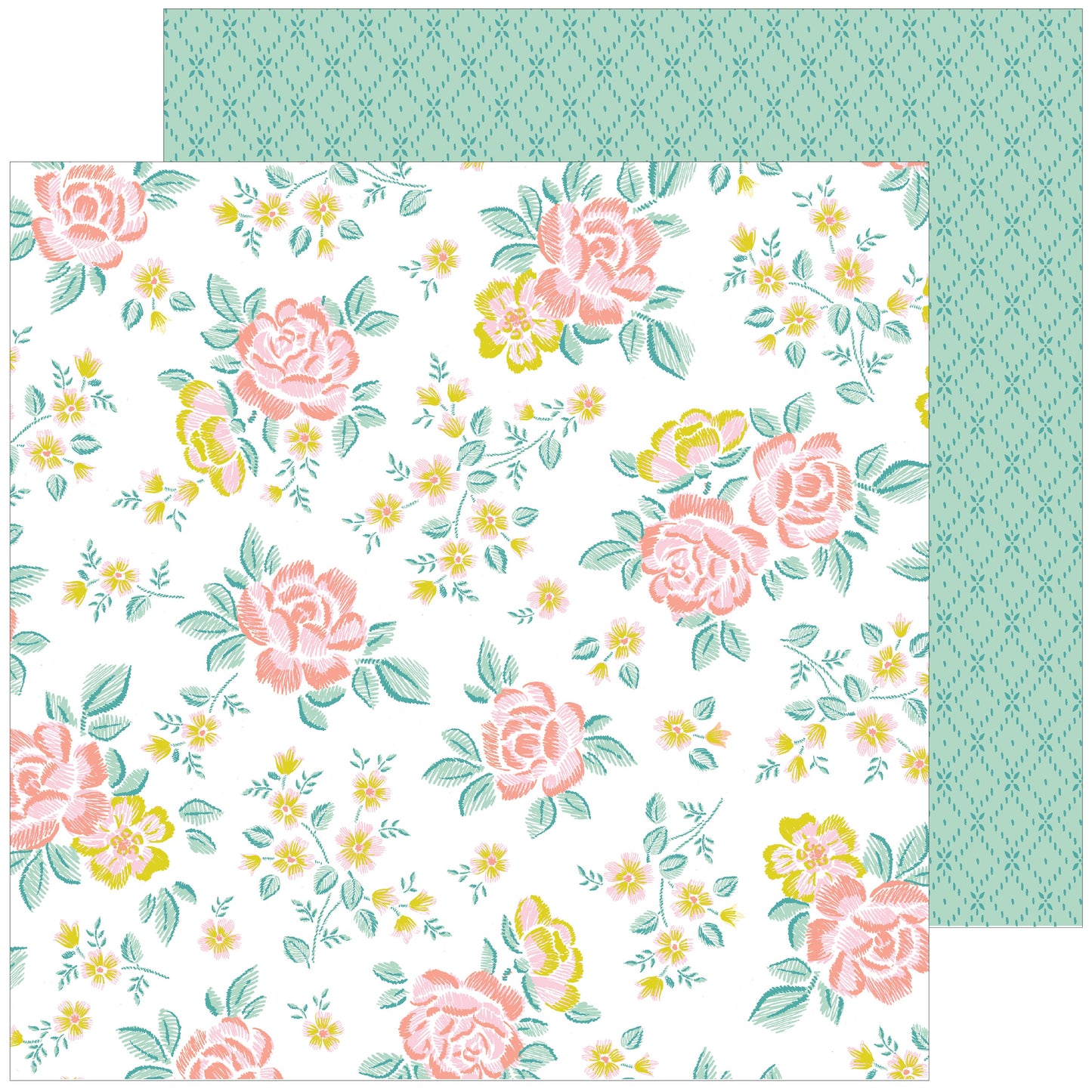 Pinkfresh Studio - Picture Perfect - Cherish Today - 12" x 12" Scrapbook Paper