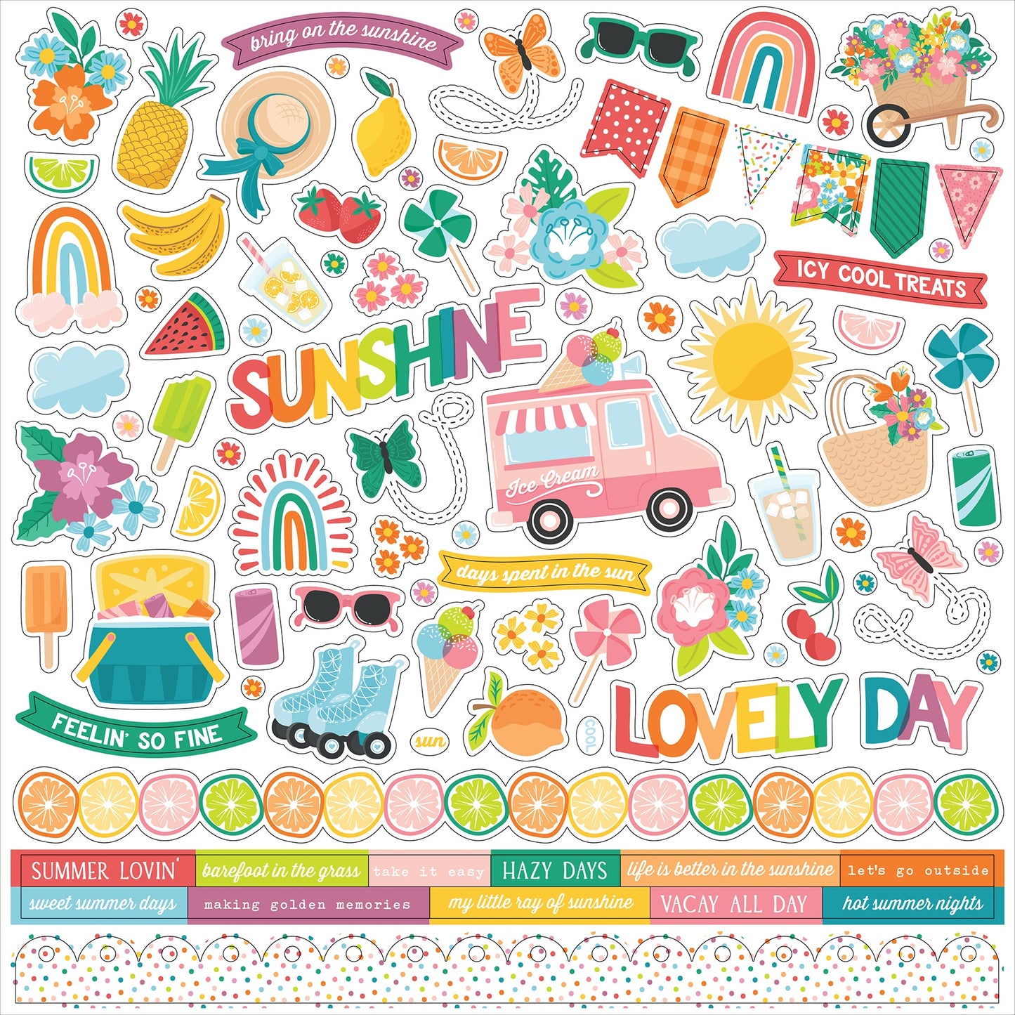 Echo Park - Sunny Days Ahead - Element Sticker - 12" x 12" Stickers