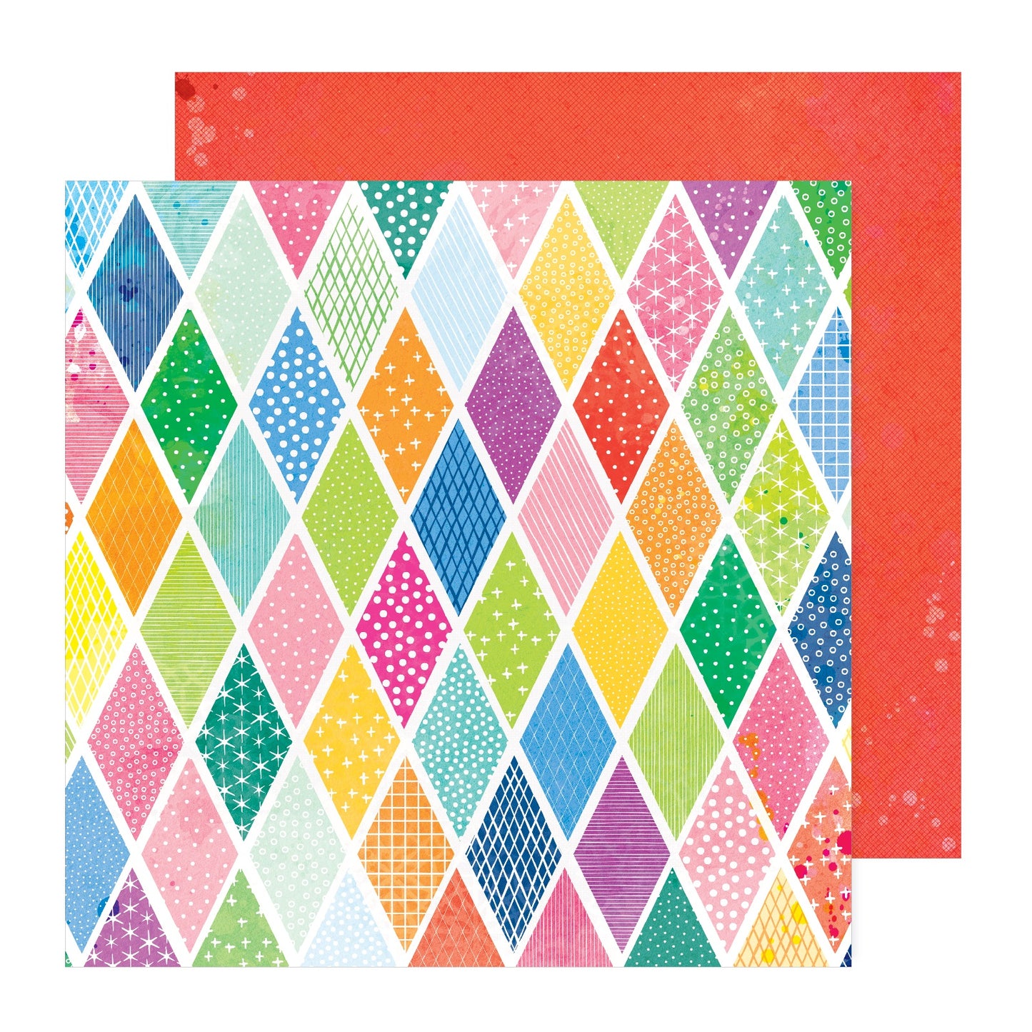 Vicki Boutin - Bold & Bright - Diamonds - 12" x 12" Scrapbook Paper