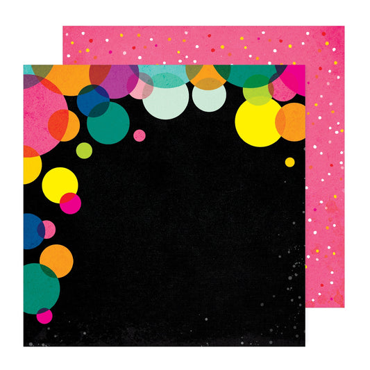 Vicki Boutin - Bold & Bright - Tiny Bubbles - 12" x 12" Scrapbook Paper