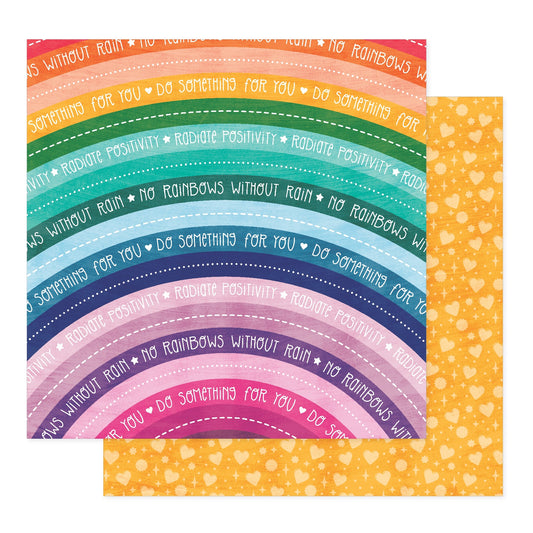 Shimelle - Reasons to Smile - Radiate Positivity - 12" x 12" Scrapbook Paper