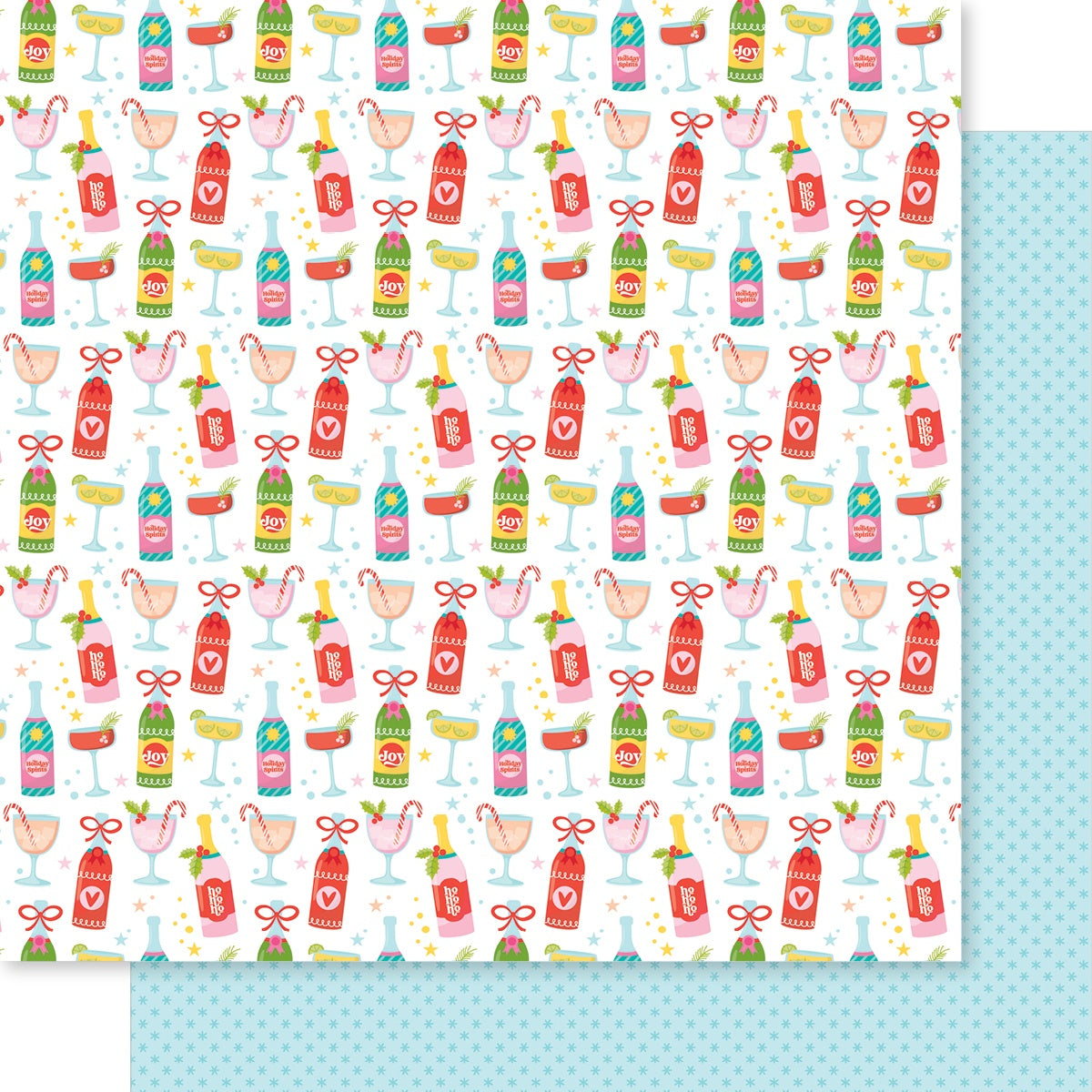 Bella Blvd - Merry Mingle - Making Spirits Bright - 12" x 12" Scrapbook Paper