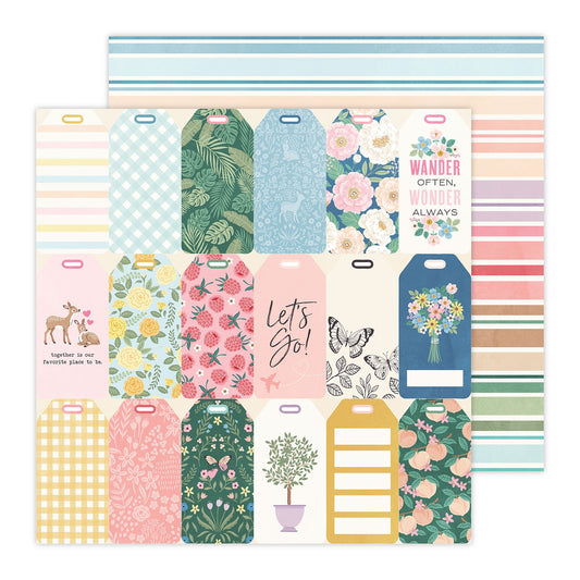 Bea Valint - Smiles For Miles - CRPRF-00010 - 12" x 12" Scrapbook Paper
