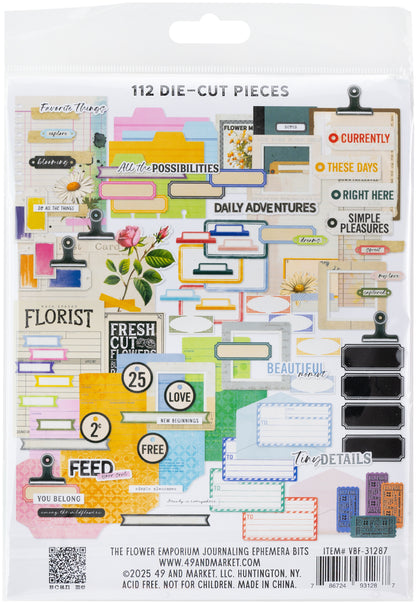 49 and Market - The Flower Emporium - A Vicki Boutin Collection - Journaling Ephemera Bits