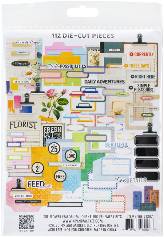 49 and Market - The Flower Emporium - A Vicki Boutin Collection - Journaling Ephemera Bits