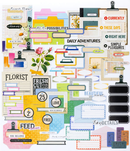 49 and Market - The Flower Emporium - A Vicki Boutin Collection - Journaling Ephemera Bits