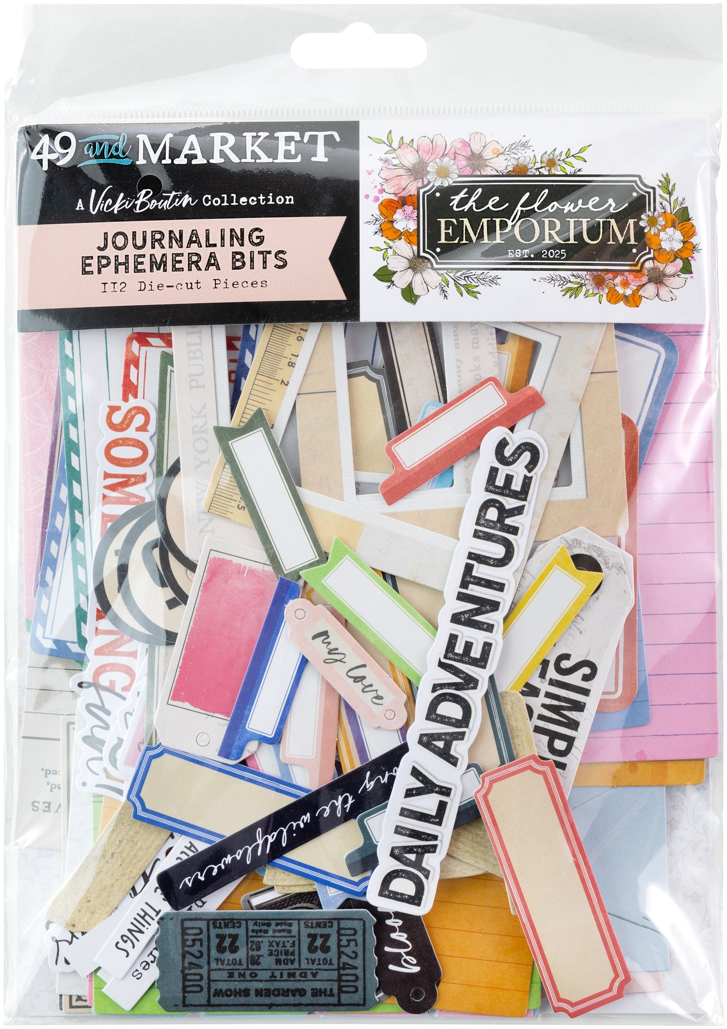 49 and Market - The Flower Emporium - A Vicki Boutin Collection - Journaling Ephemera Bits