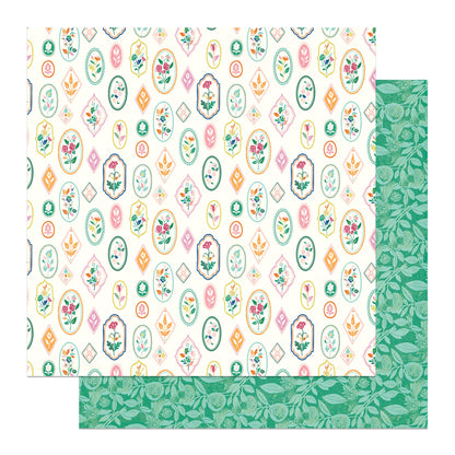 Photoplay - This Happy Life - Sweet Hello - 12" x 12" Scrapbook Paper