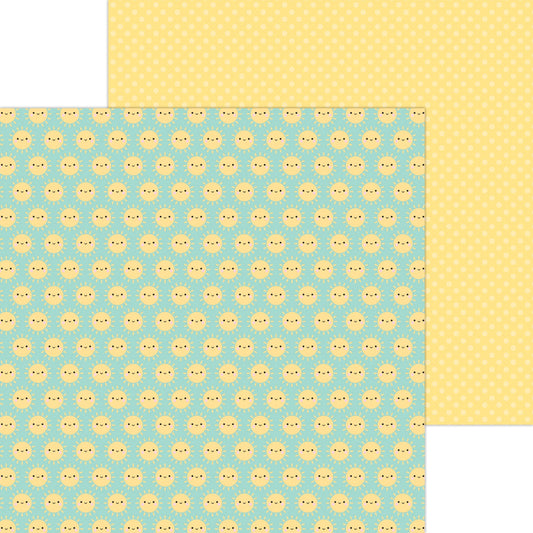 Doodlebug Design - Butterfly Kisses - Sunny Day - 12" x 12" Scrapbook Paper