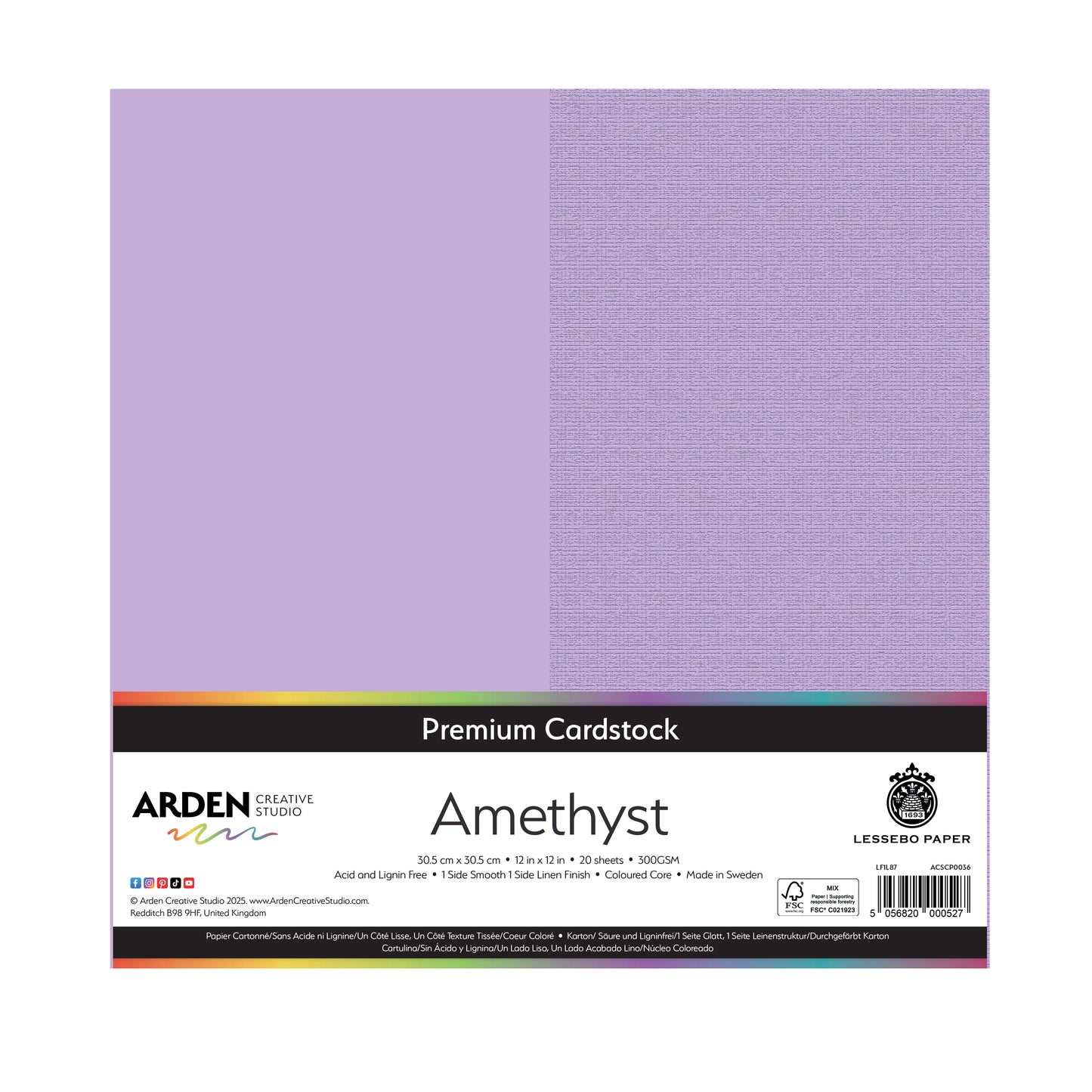 Arden Creative Studio - 12x12 Cardstock -  Amethyst