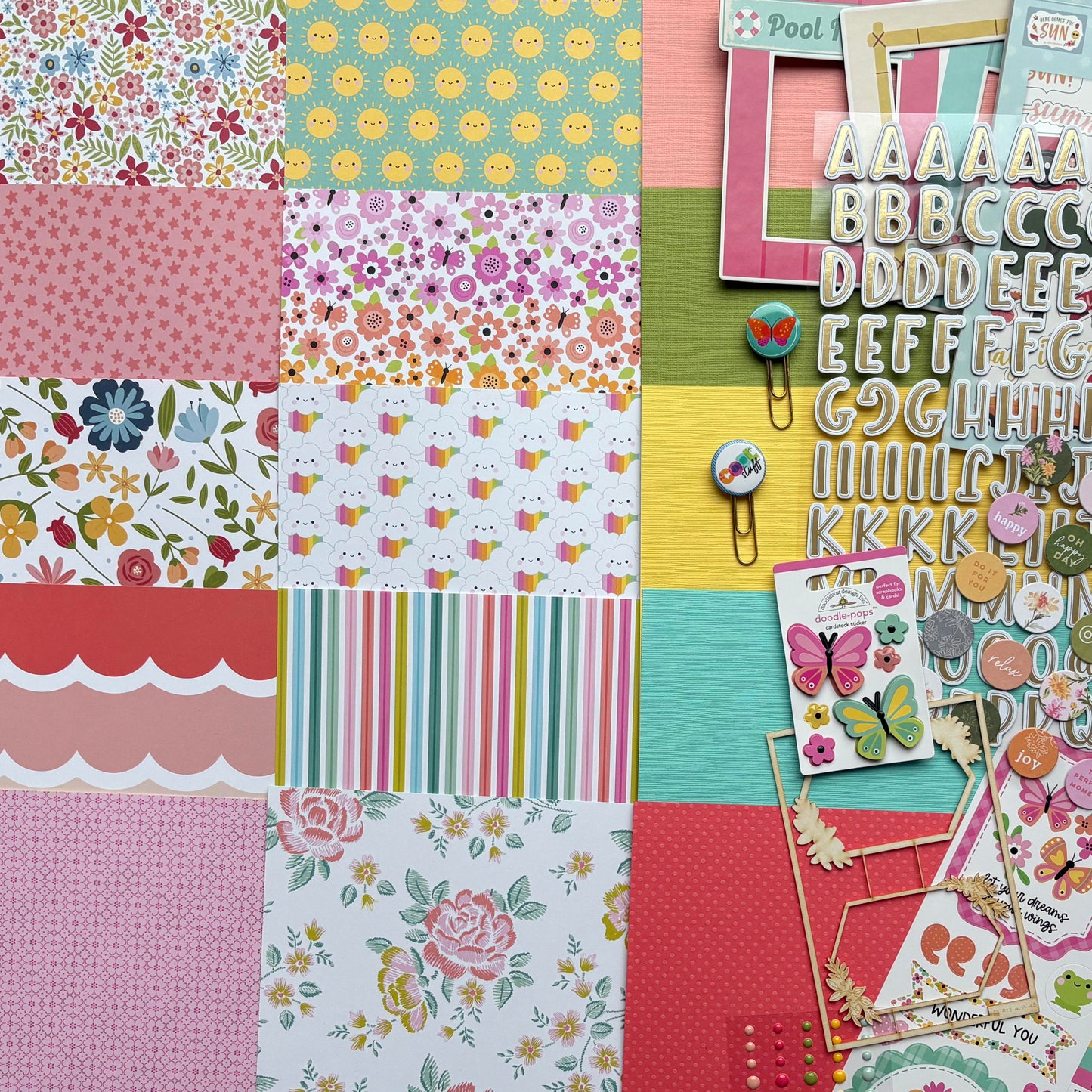New Scrappyroo Monthly Kit - Sunbeams & Smiles