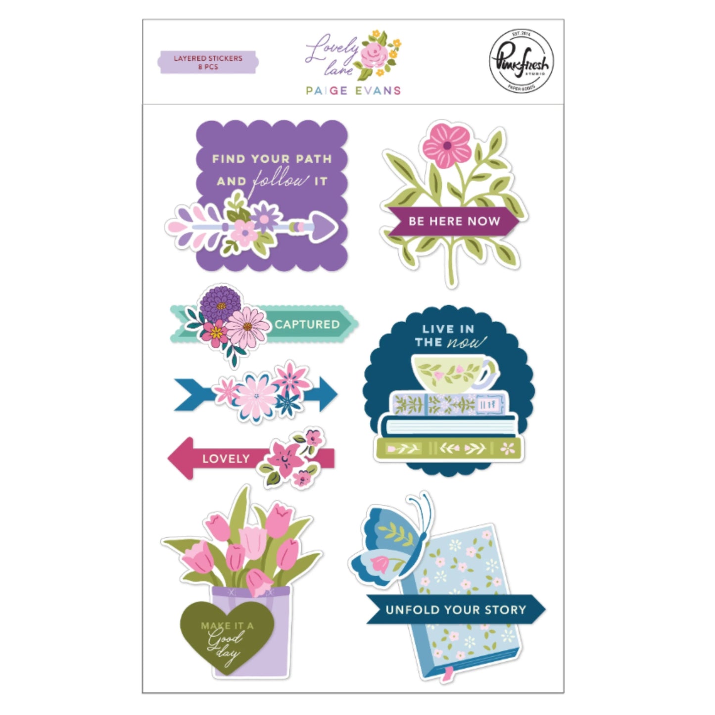 Pinkfresh Studio - Lovely Lane by Paige Evans - Layered Stickers