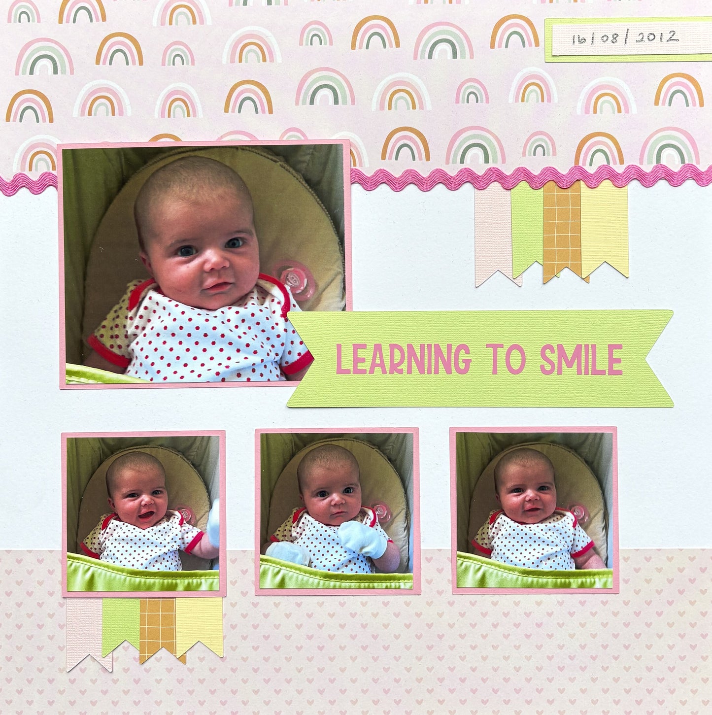 Scrappyroo Perfect Page Kit -  Learning to Smile (Girl)