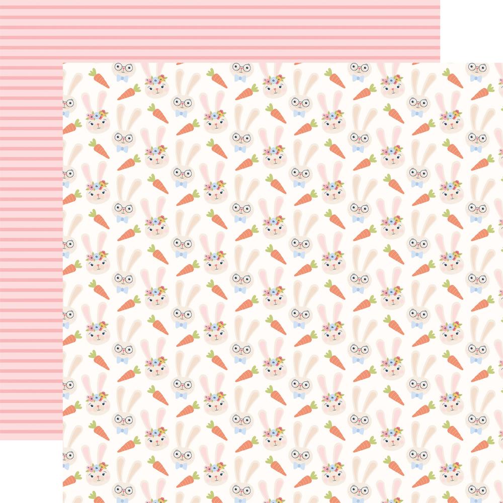 Echo Park - Bunnies & Baskets - Easter Bunnies - 12" x 12" Scrapbook Paperr