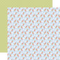 Echo Park - Bunnies & Baskets - Flowers and Carrots - 12" x 12" Scrapbook Paper