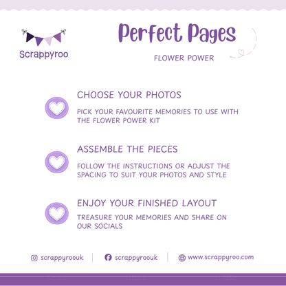 Scrappyroo Perfect Page Kit - Flower Power