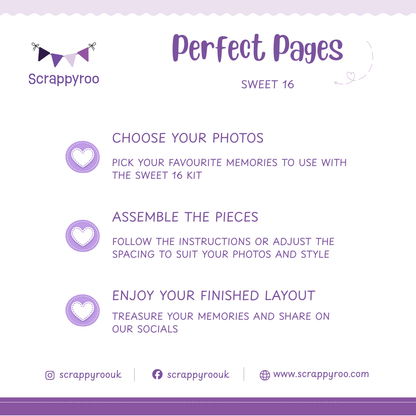 Scrappyroo Perfect Page Kit -  Sweet 16