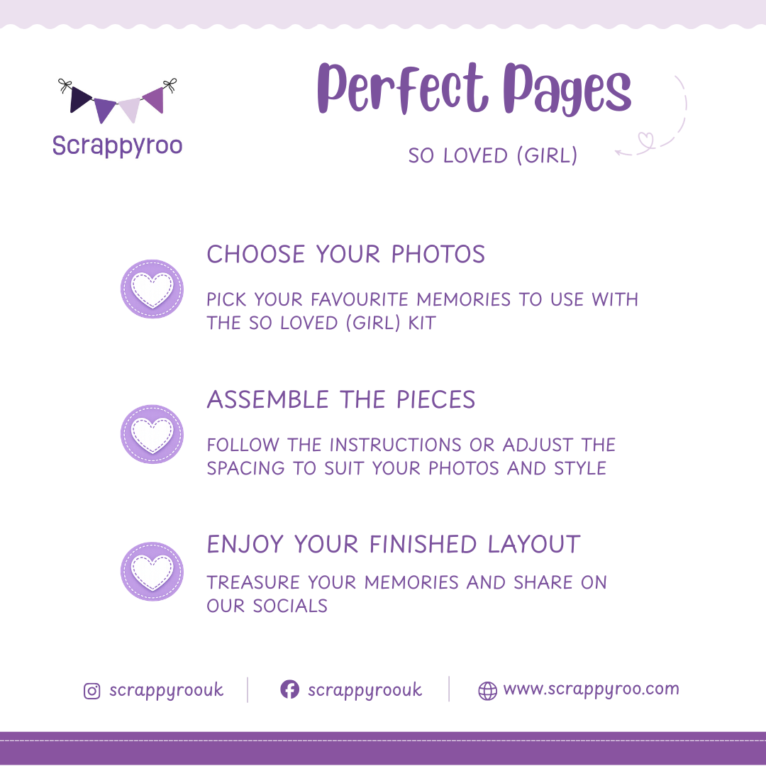 Scrappyroo Perfect Page Kit -  So Loved (Girl)