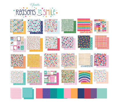 Shimelle - Reasons to Smile - Scrapbook Papers and Co-ordinating Cardstock