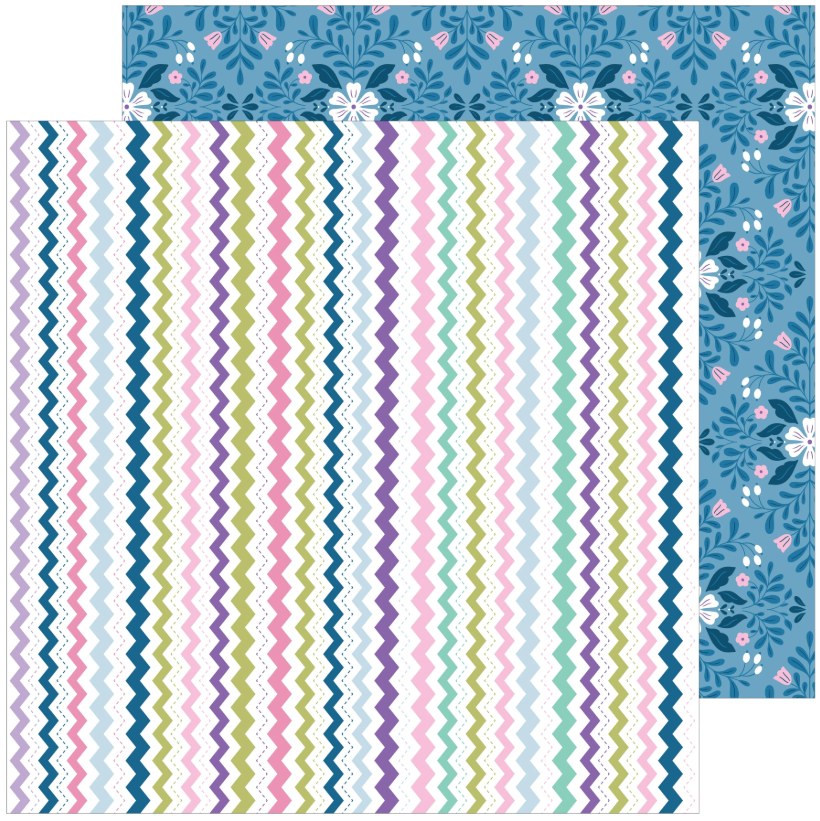 Pinkfresh Studio - Lovely Lane by Paige Evans - Timeless Memories - 12" x 12" Scrapbook Paper