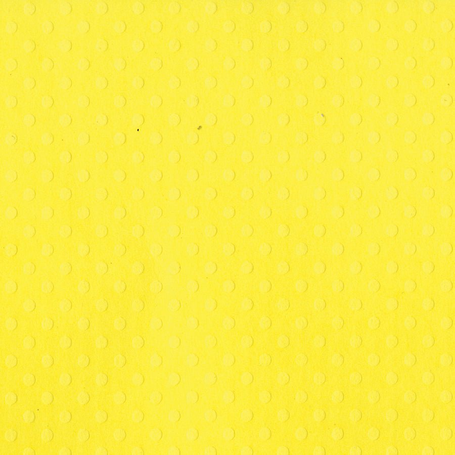 Bazzill Basics - 12x12 Dotted Swiss Cardstock - Lemon Zest - Scrappyroo