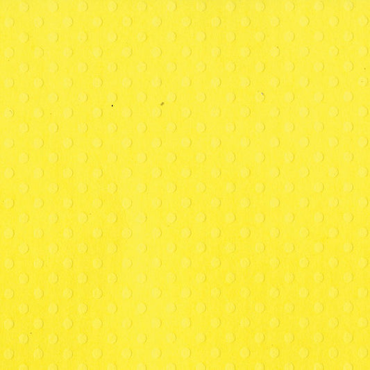 Bazzill Basics - 12x12 Dotted Swiss Cardstock - Lemon Zest - Scrappyroo